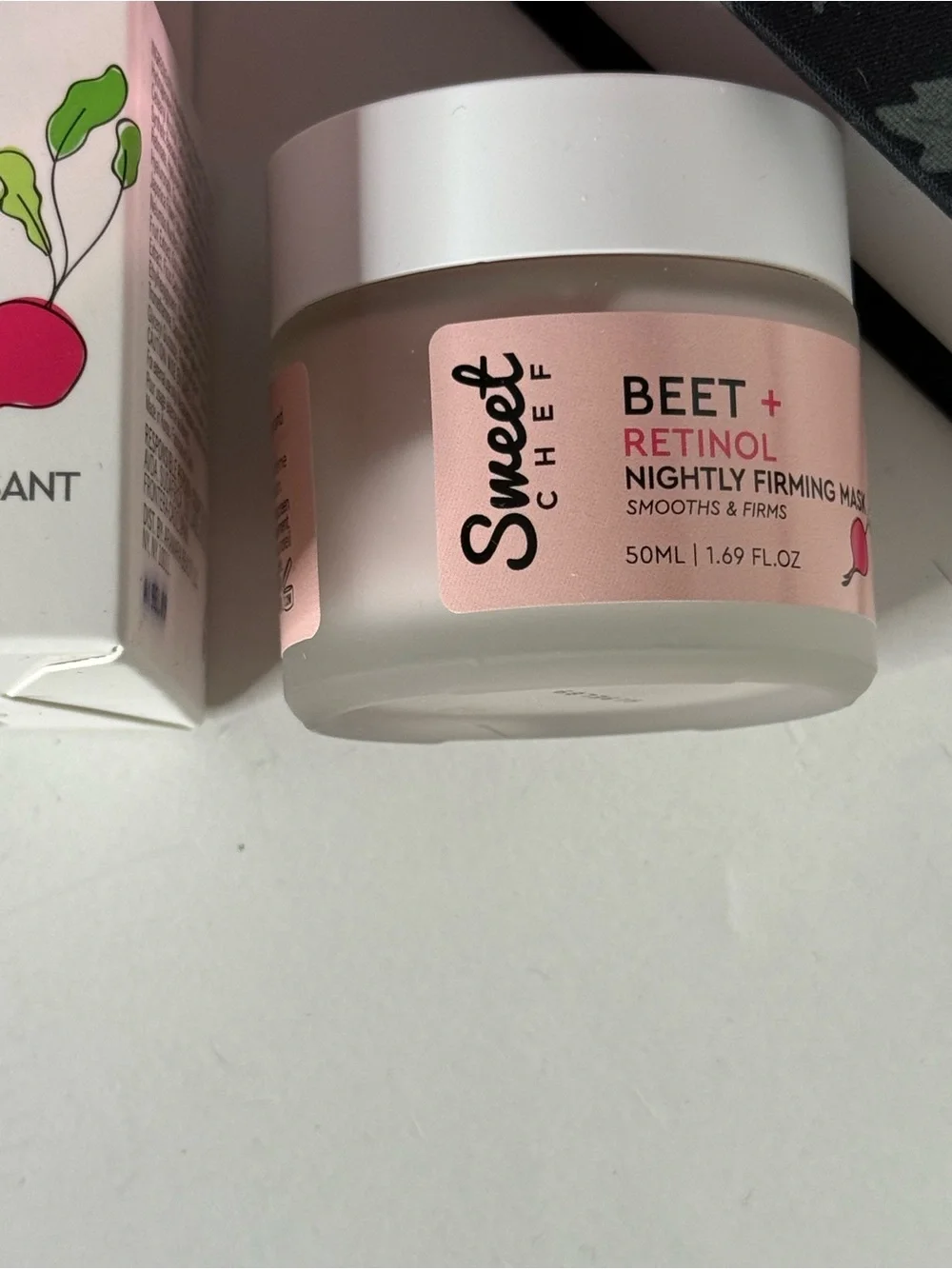 Amazon Sweet Chef Beet + Retinol Nightly Firming Mask — White & Pink Packaging